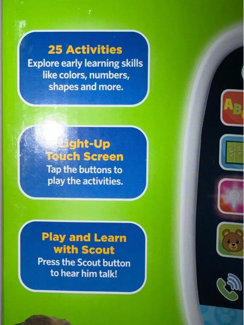 LeapFrog My First Learning Tablet Scout Light Up Touch Screen 12+ Months Pretend